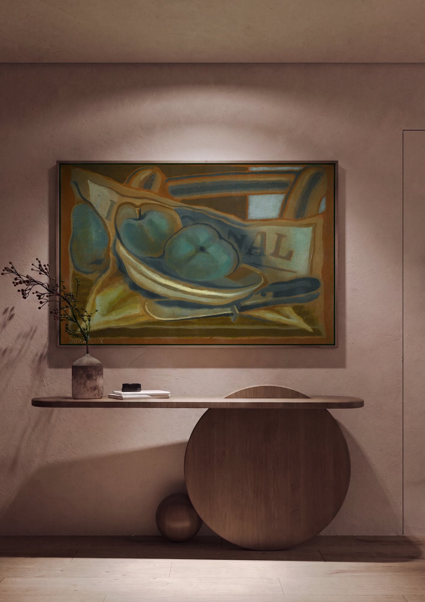 Quadro Decorativo Natureza Morta - Juan Gris em ambiente decorado