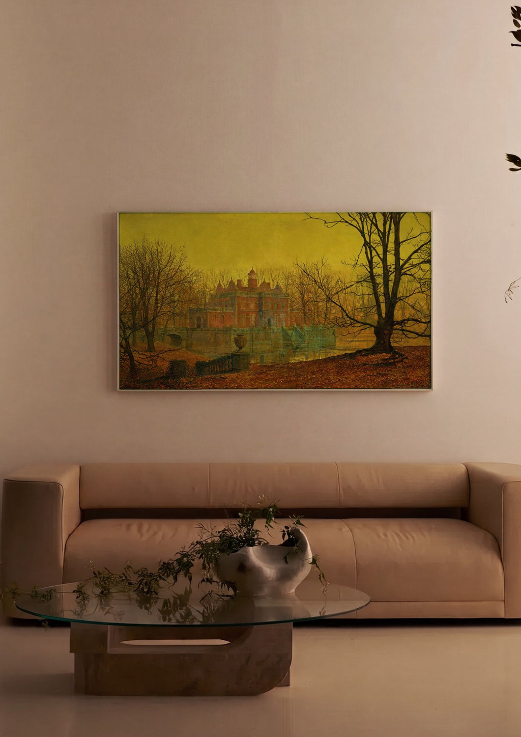 Quadro Decorativo 'The Old Manor House' - Grimshaw em ambiente decorado