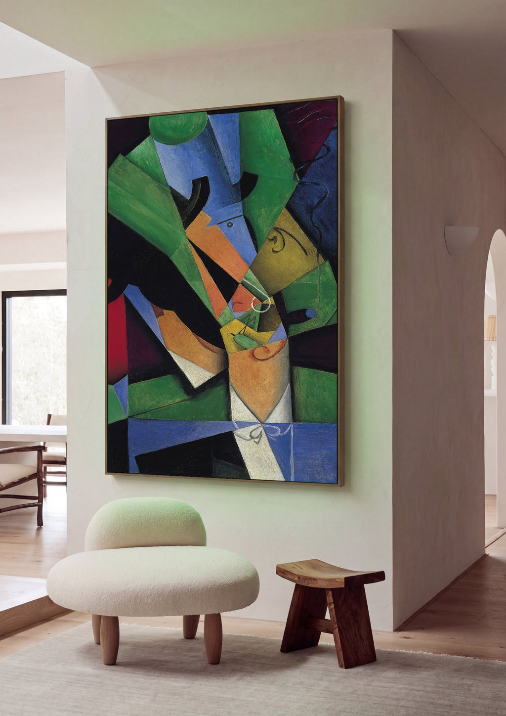 Quadro Decorativo Homem no Café - Juan Gris em ambiente decorado