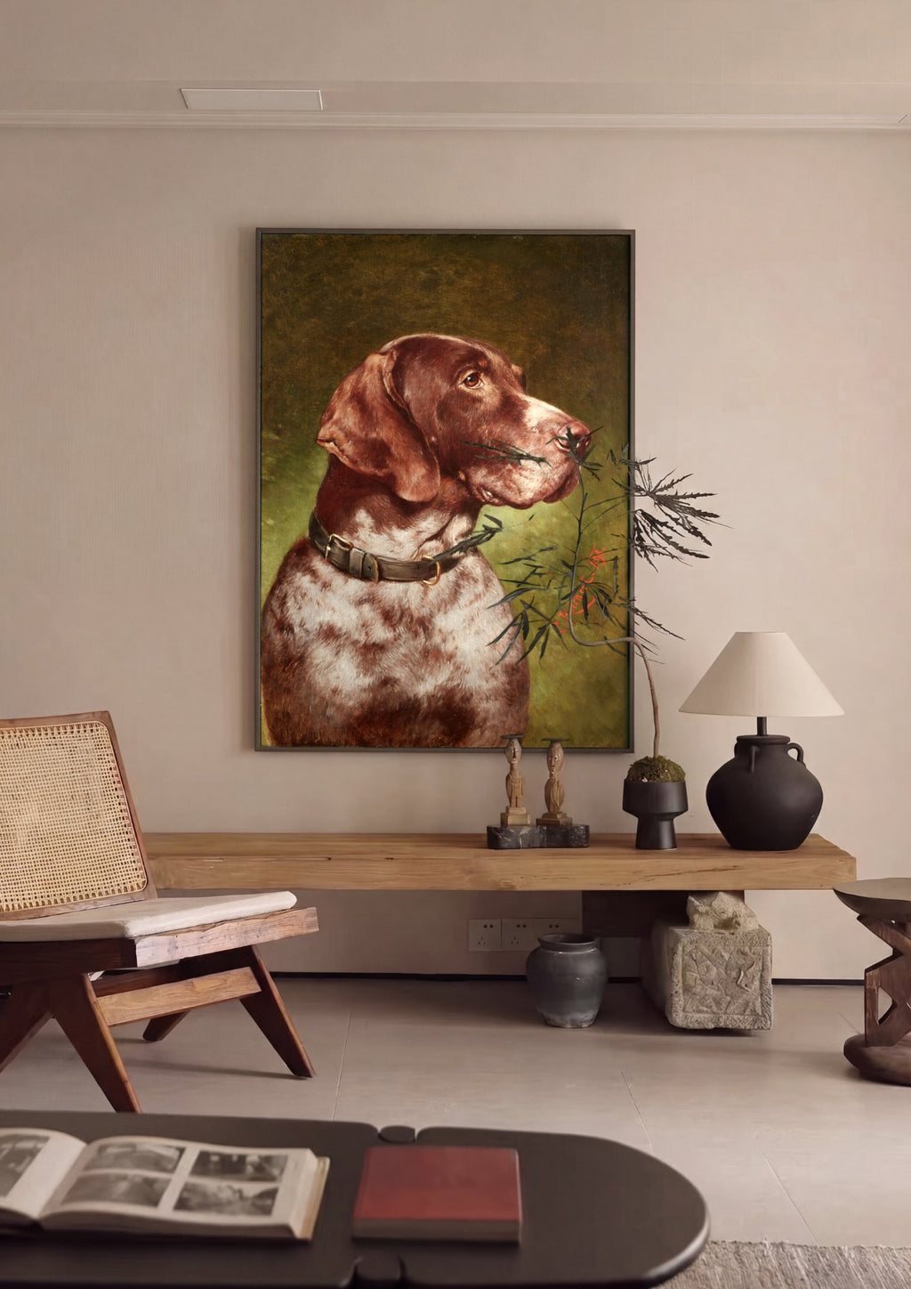 Quadro Decorativo Cão de Caça - Carl Reichert | quadro emoldurado na parede