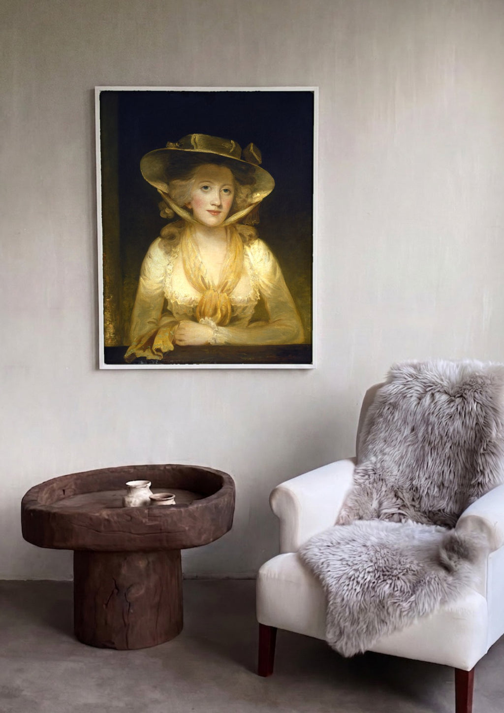 Quadro Decorativo Retrato de Senhora - John Hoppner | quadro emoldurado na parede