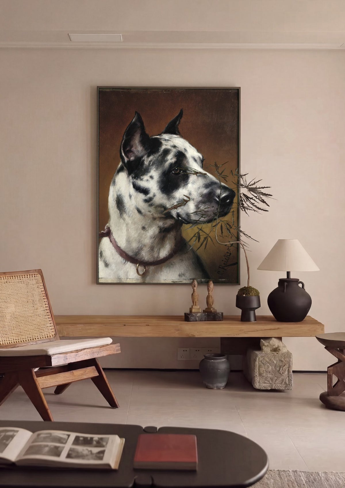 Quadro Decorativo Cão Dálmata - Carl Reichert | quadro emoldurado na parede
