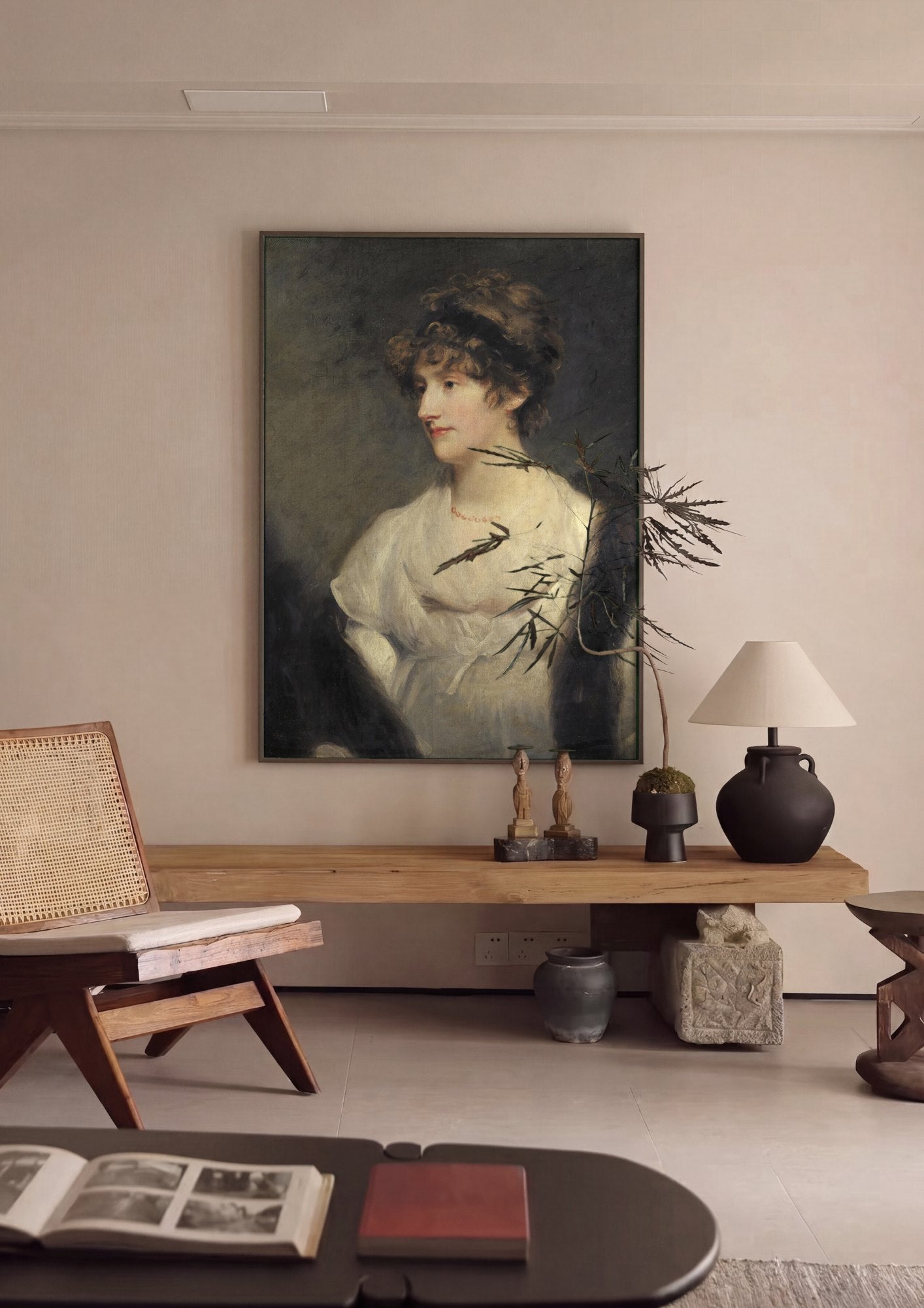Quadro Decorativo Retrato de Dama - John Hoppner | quadro emoldurado na parede
