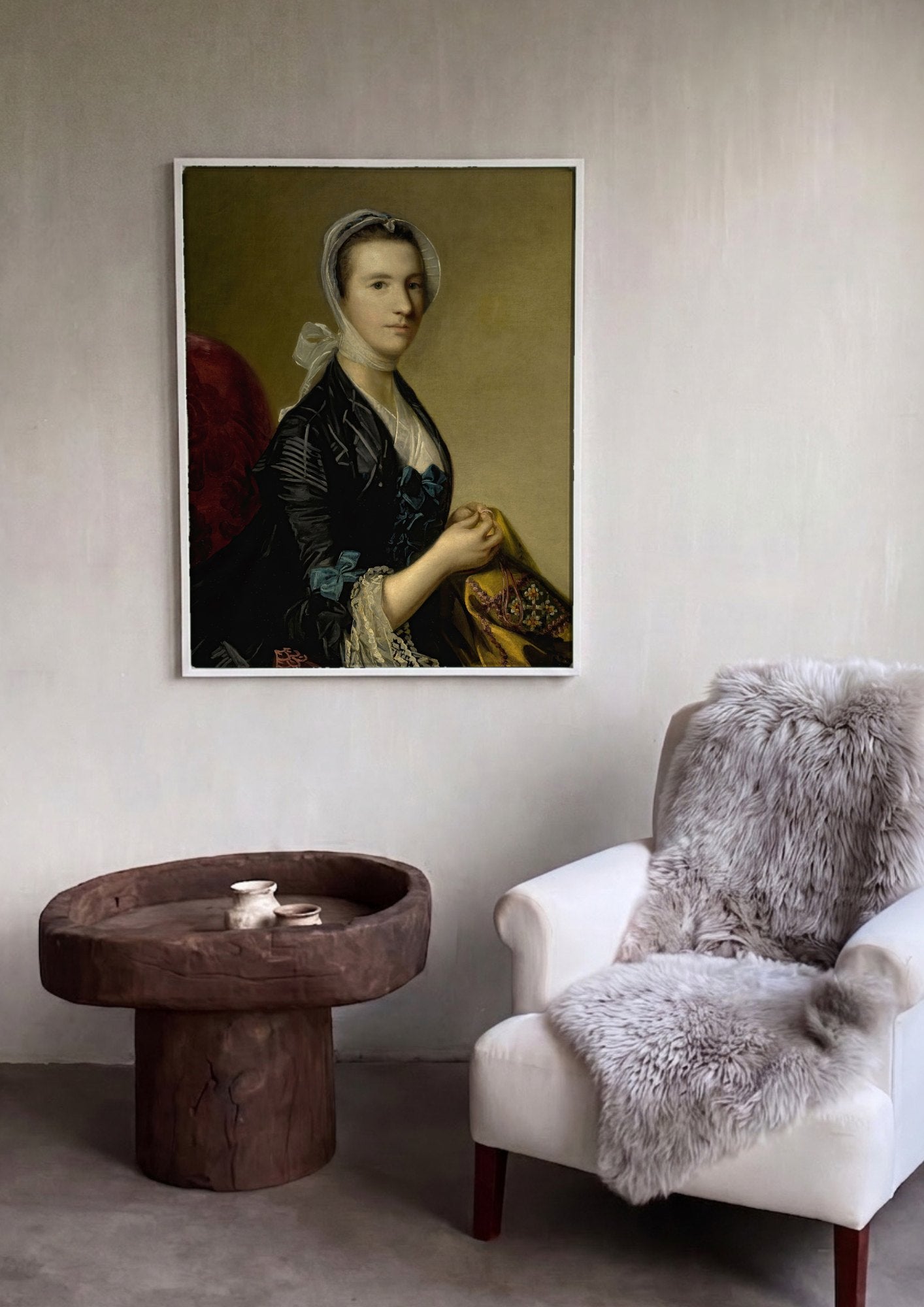 Quadro Decorativo Retrato de Mulher - Joshua Reynolds | quadro emoldurado na parede