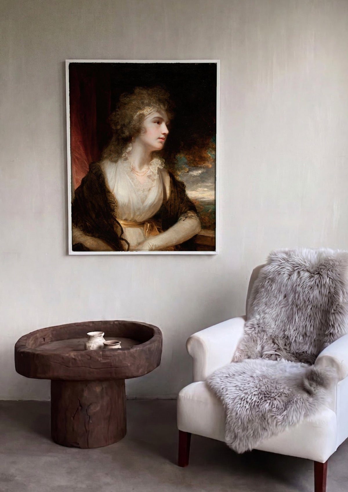 Quadro Decorativo Retrato de Dama - John Hoppner | quadro emoldurado na parede