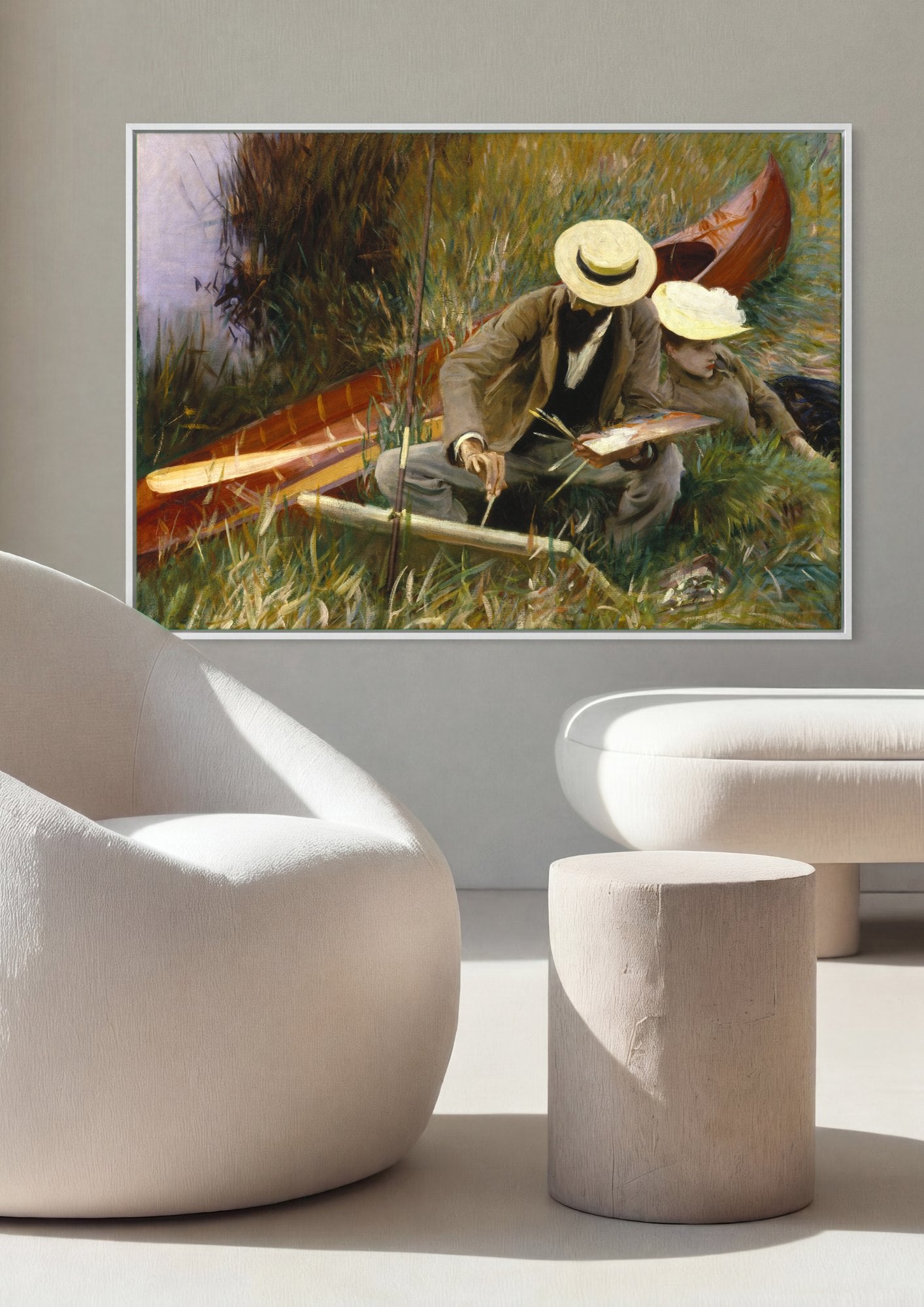 Quadro Decorativo Dois Barcos (No Rio) - John Singer Sargent | quadro emoldurado na parede