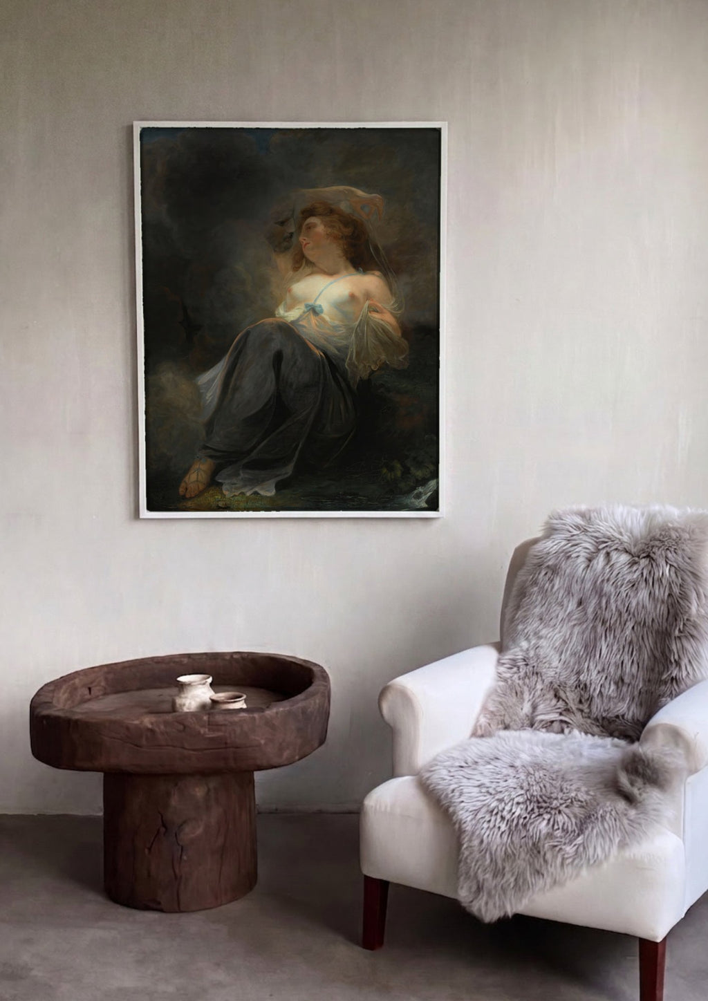 Quadro Decorativo A Ninfa Adormecida - John Hoppner | quadro emoldurado na parede