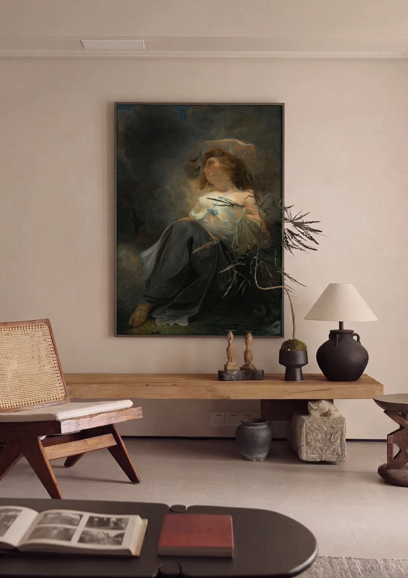 Quadro Decorativo A Ninfa Adormecida - John Hoppner | quadro emoldurado na parede