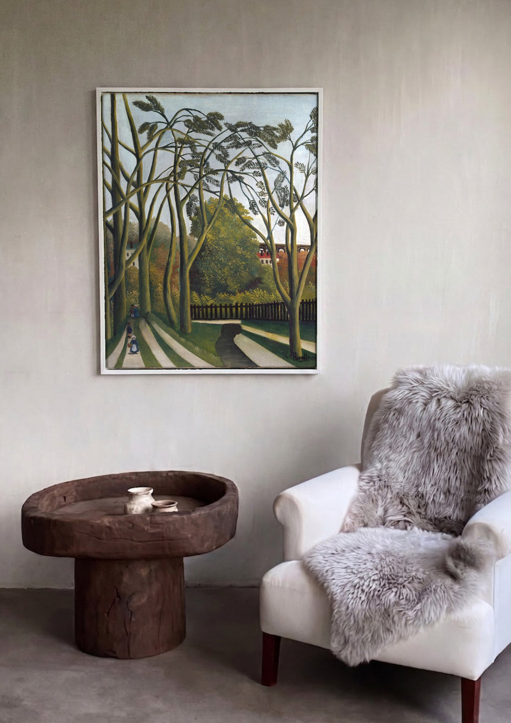 Quadro Decorativo A Alameda de Arvores - Henri Rousseau | quadro emoldurado na parede