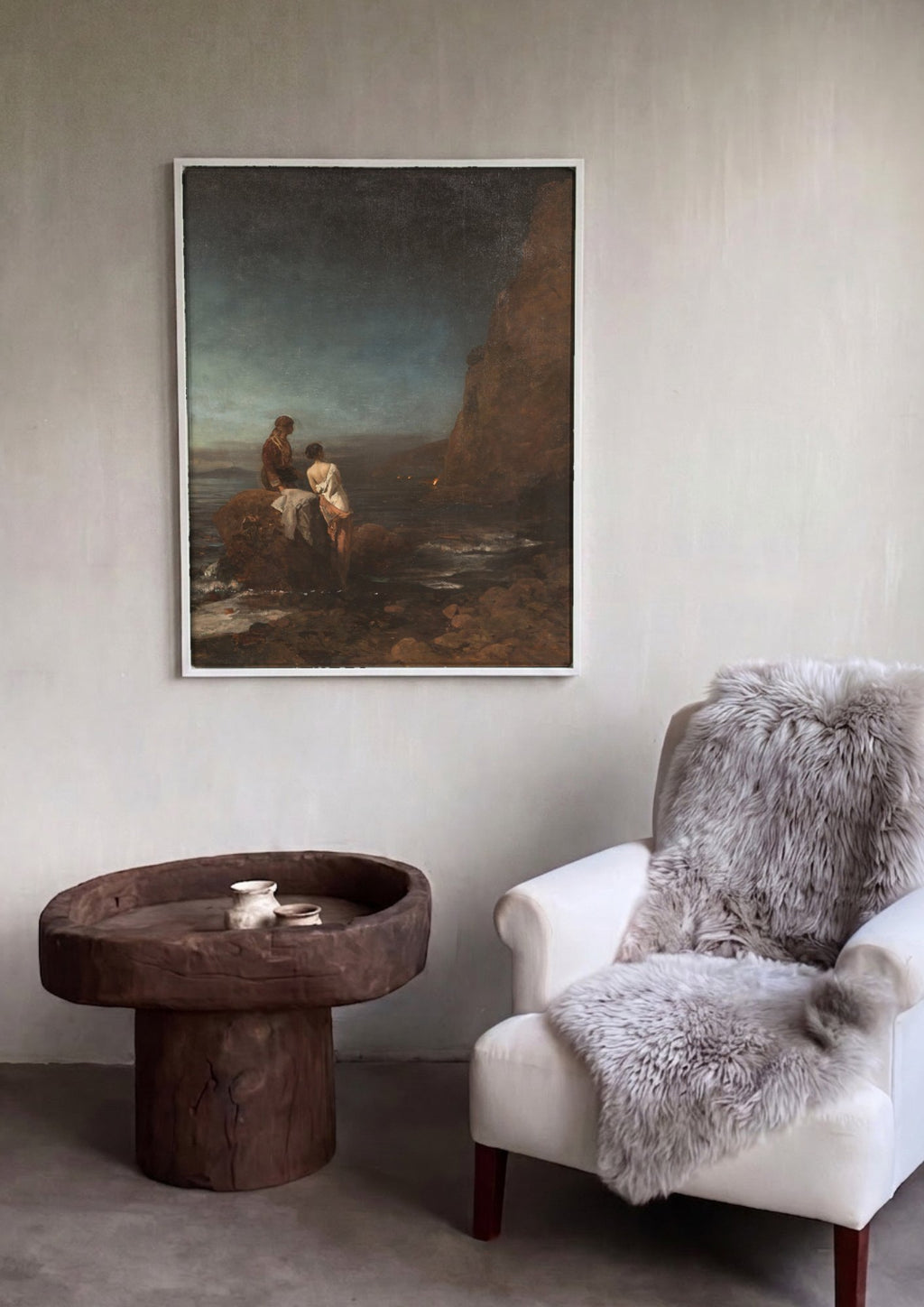 Quadro Decorativo 'O Naufrágio' - Oswald Achenbach | quadro emoldurado na parede