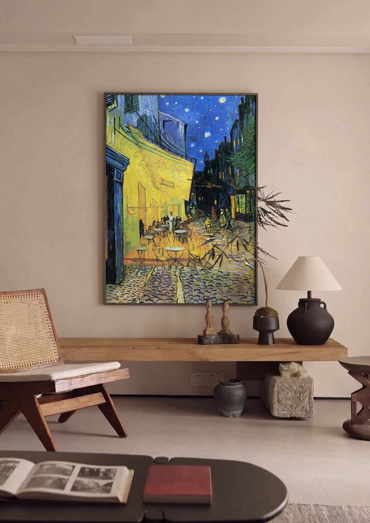 Quadro Decorativo Café à Noite - Van Gogh | quadro emoldurado na parede