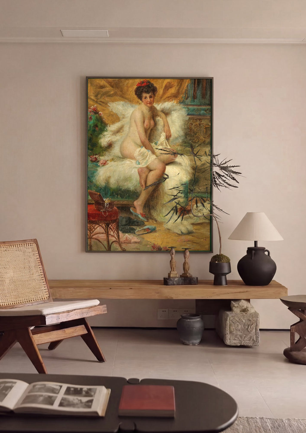 Quadro Decorativo A Toilette da Vênus - Hans Zatzka em ambiente decorado