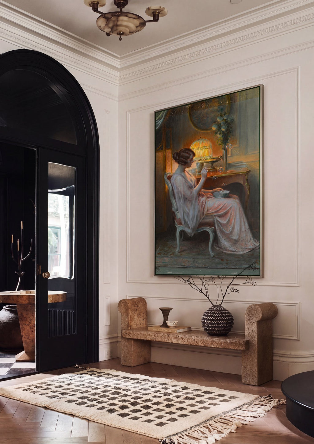 Quadro Decorativo A Fazedoras de Bolhas - Delphin Enjolras em ambiente decorado