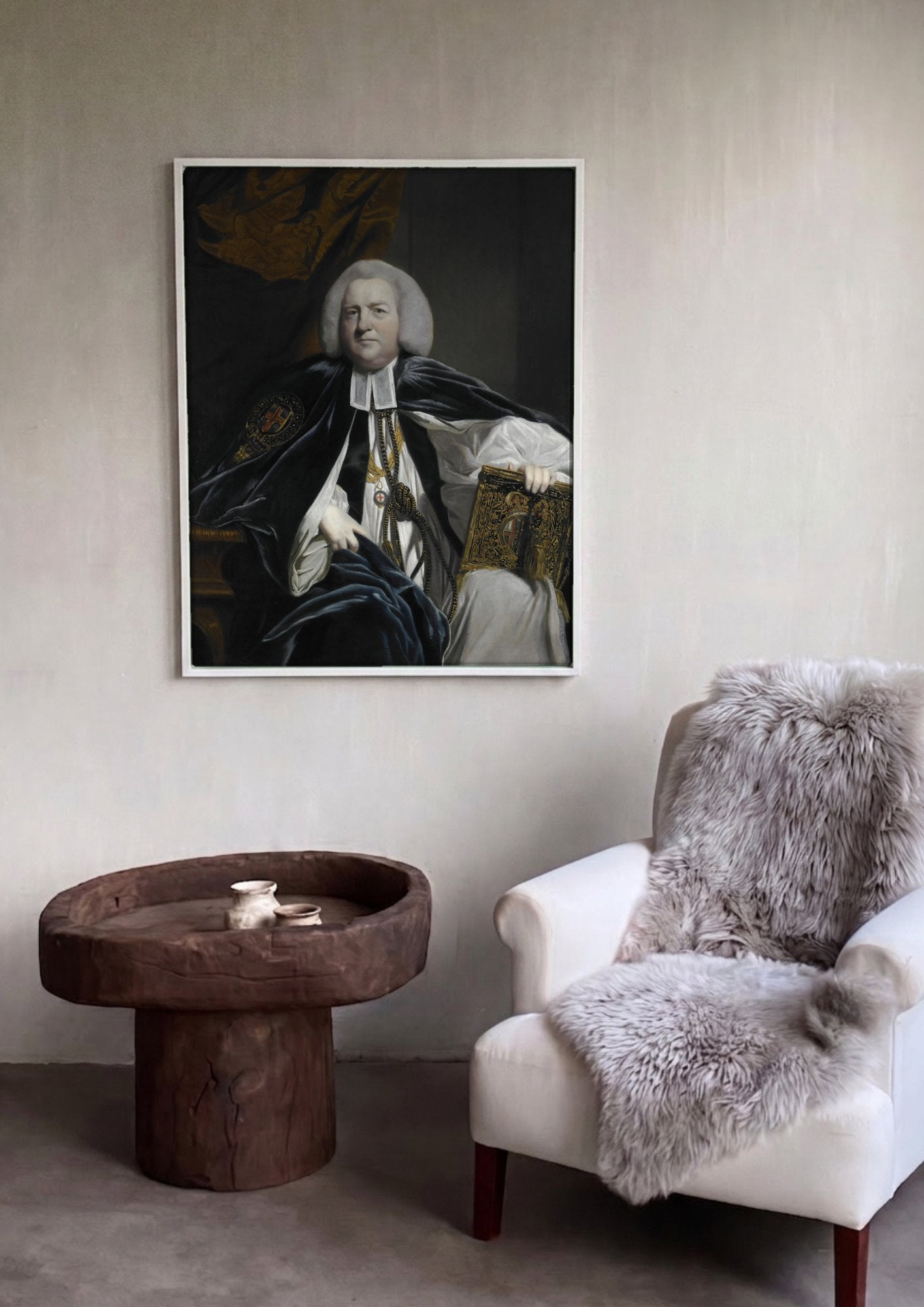 Quadro Decorativo Retrato de Augustus Henry Fitzroy - Sir Joshua Reynolds em ambiente decorado