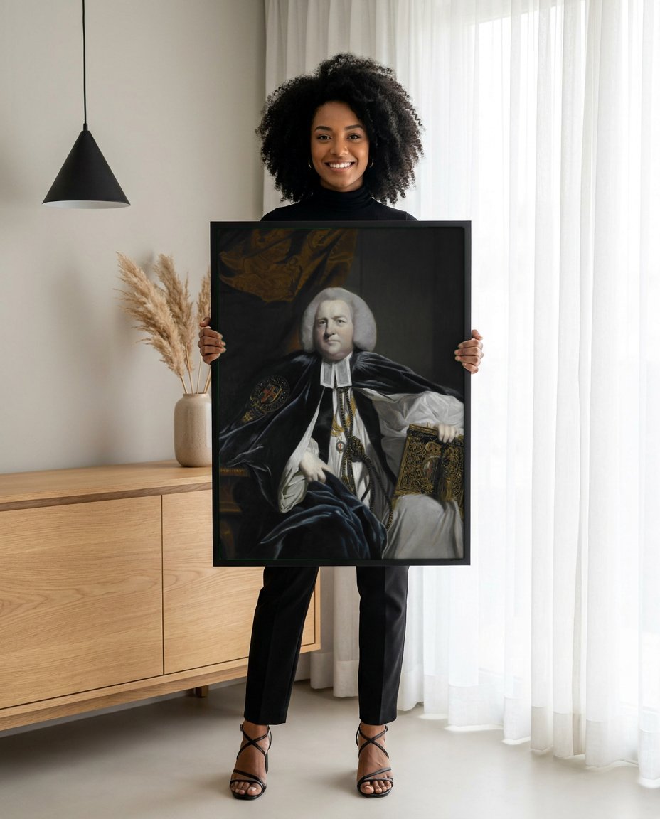 Quadro Decorativo Retrato de Augustus Henry Fitzroy - Sir Joshua Reynolds com modelo em ambiente