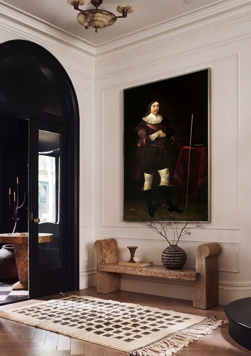 Quadro Decorativo Retrato de um Cavalheiro - Daniël Mijtens em ambiente decorado