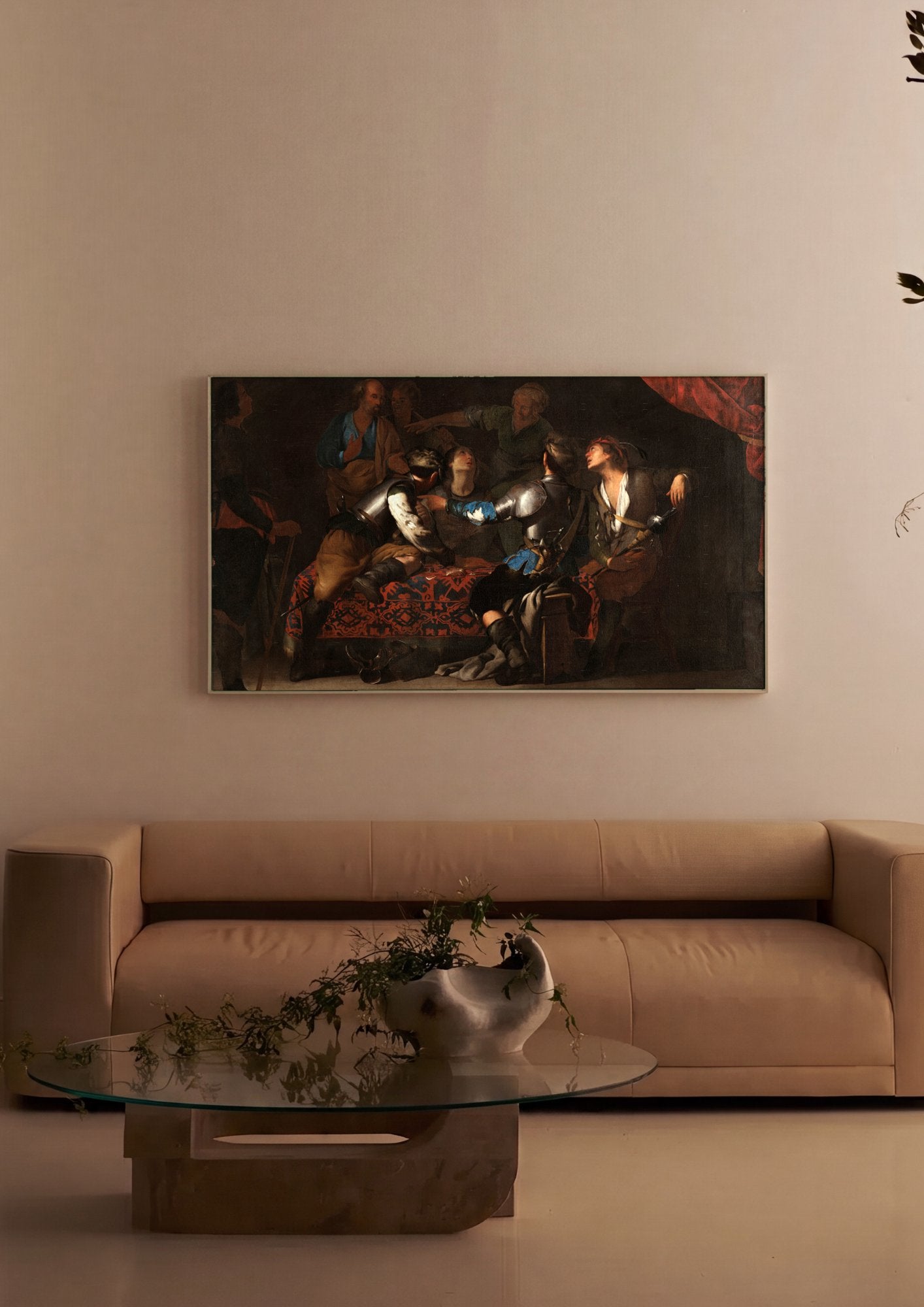 Quadro Decorativo A Prisão de Cristo - Hendrick ter Brugghen em ambiente decorado