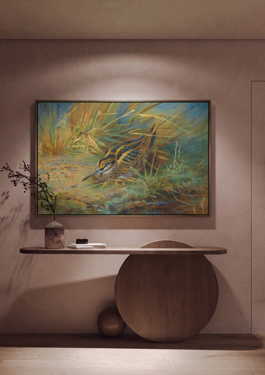 Quadro Decorativo Maçarico-galego - Archibald Thorburn em ambiente decorado