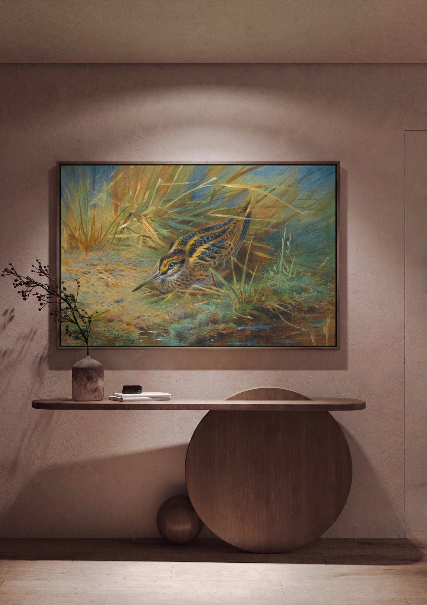 Quadro Decorativo Maçarico-galego - Archibald Thorburn em ambiente decorado