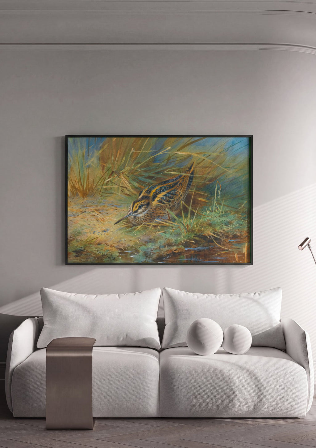 Quadro Decorativo Maçarico-galego - Archibald Thorburn em ambiente decorado
