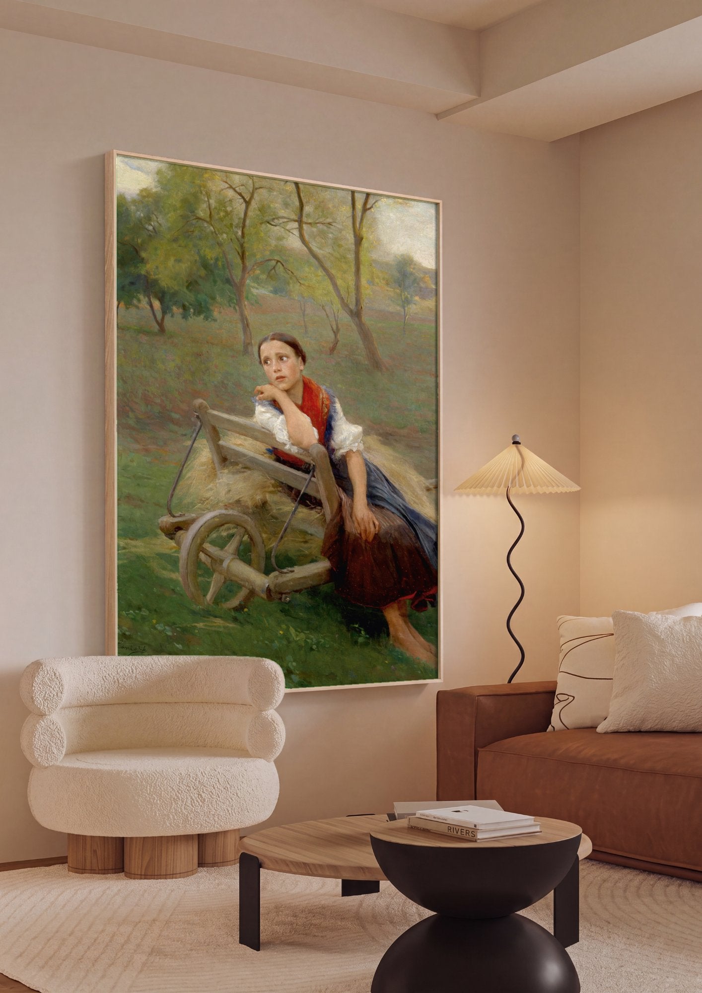 Quadro Decorativo A Jovem Camponesa – Philip Alexius de László em ambiente decorado