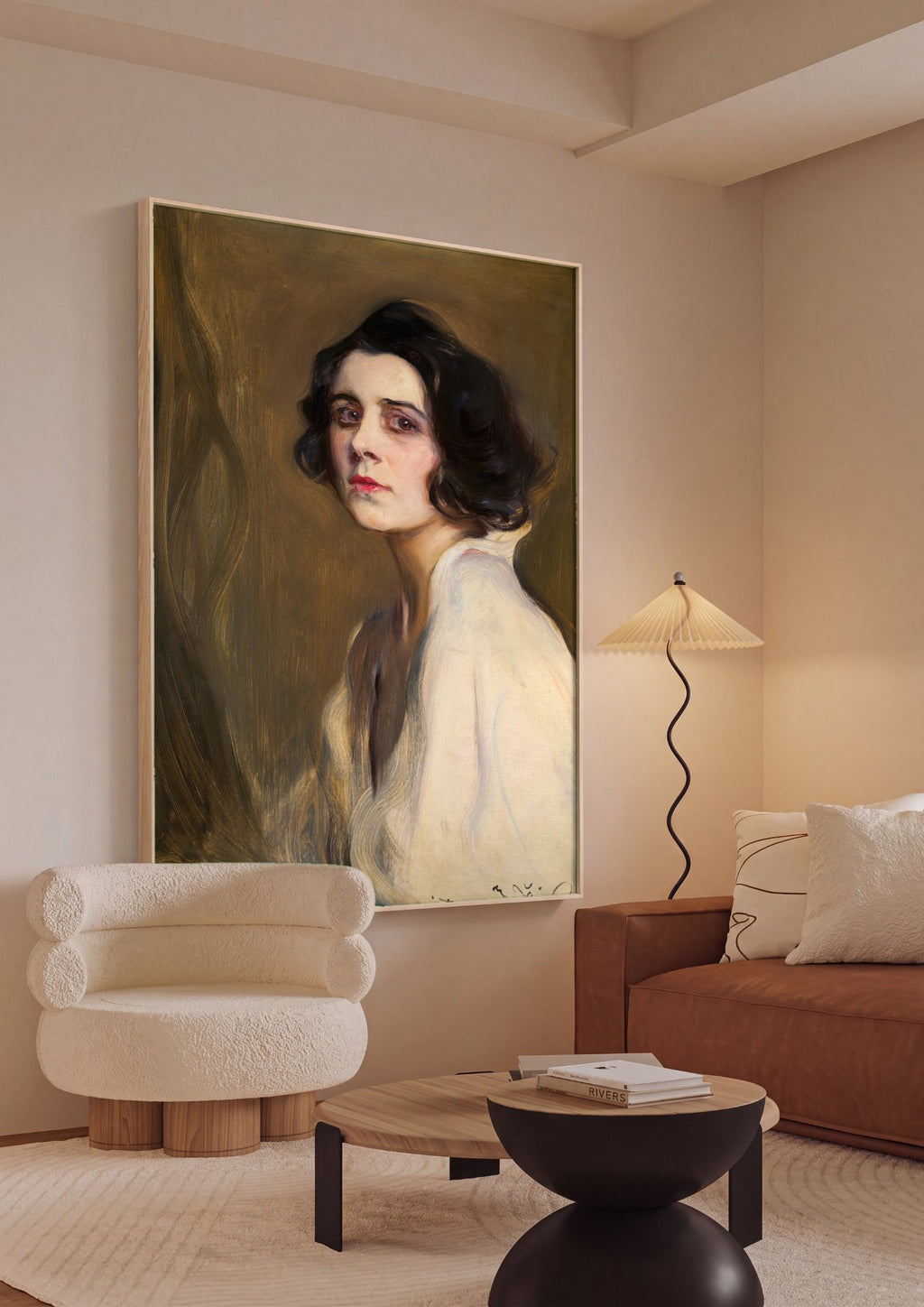 Quadro Decorativo Retrato de Mulher - Philip de László em ambiente decorado