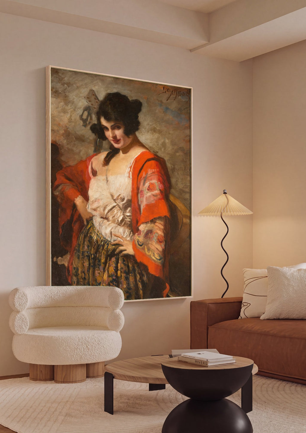 Quadro Decorativo A Cigana - Leopold Schmutzler em ambiente decorado