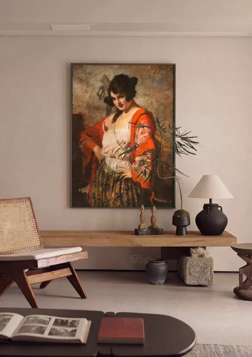 Quadro Decorativo A Cigana - Leopold Schmutzler em ambiente decorado