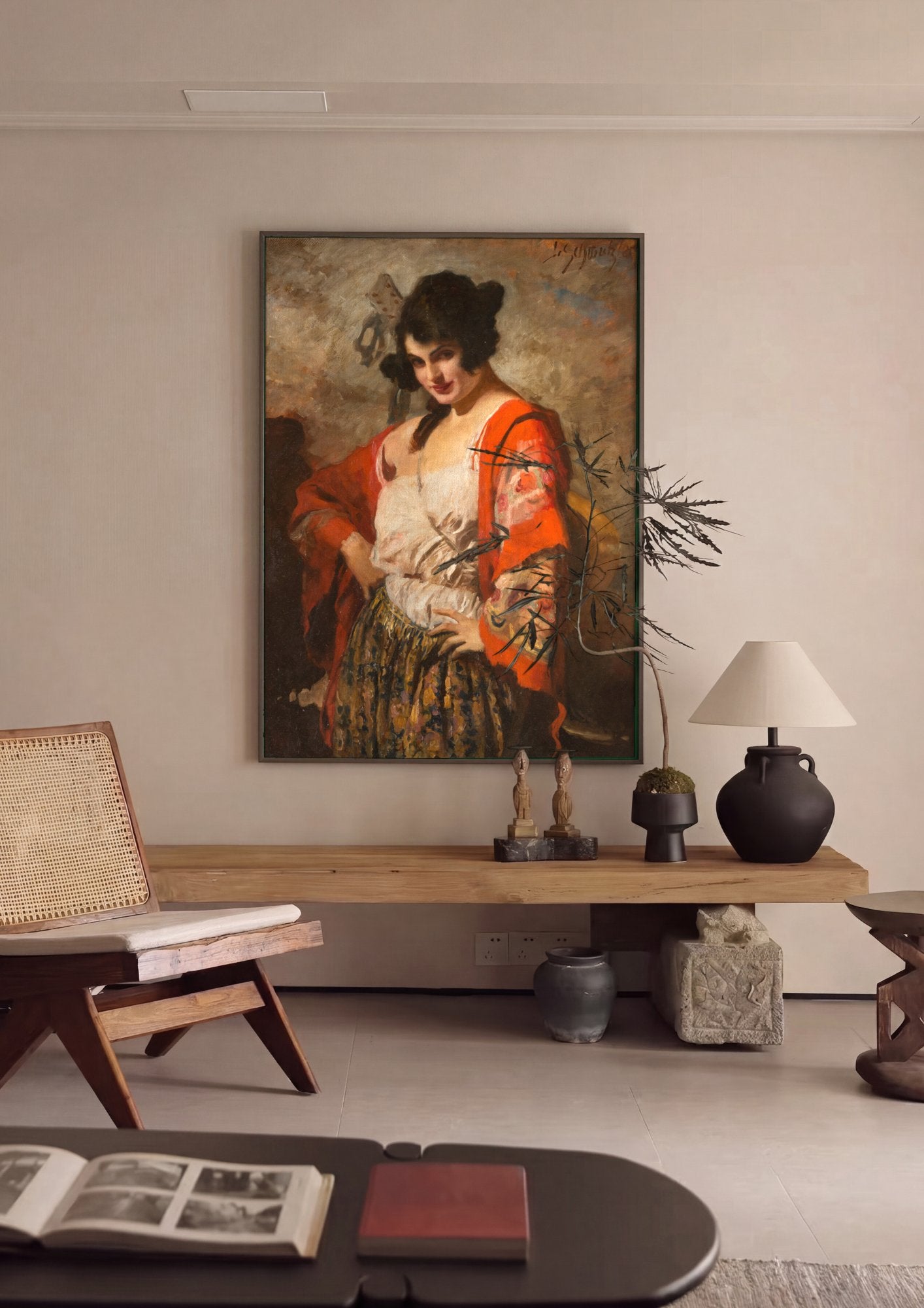 Quadro Decorativo A Cigana - Leopold Schmutzler em ambiente decorado