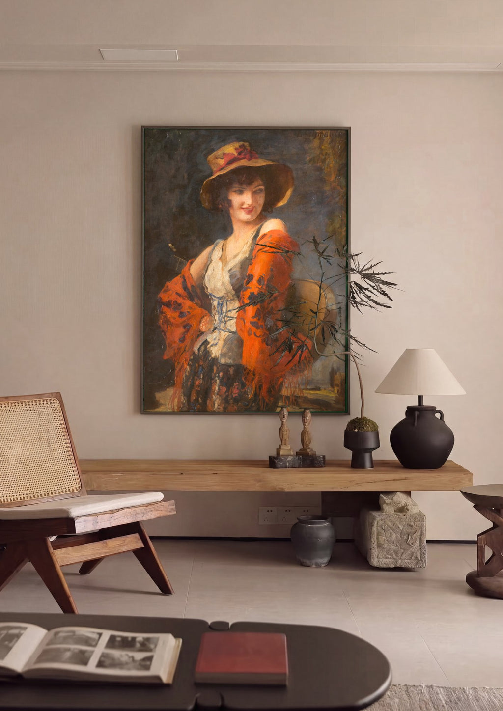 Quadro Decorativo A Cigana – Leopold Schmutzler em ambiente decorado