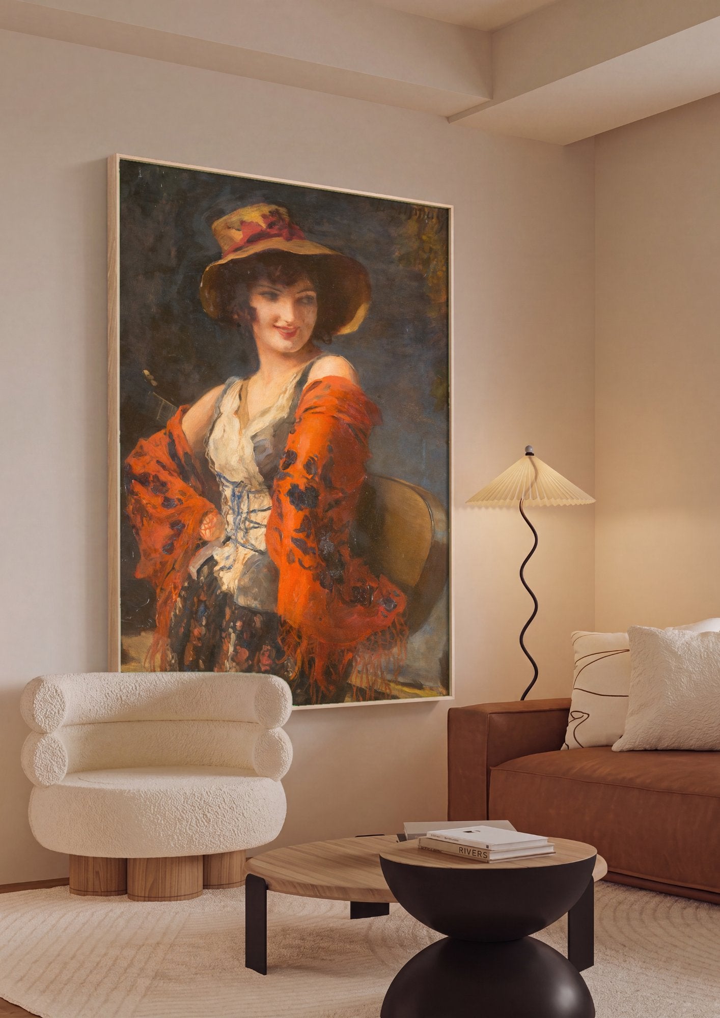 Quadro Decorativo A Cigana – Leopold Schmutzler em ambiente decorado
