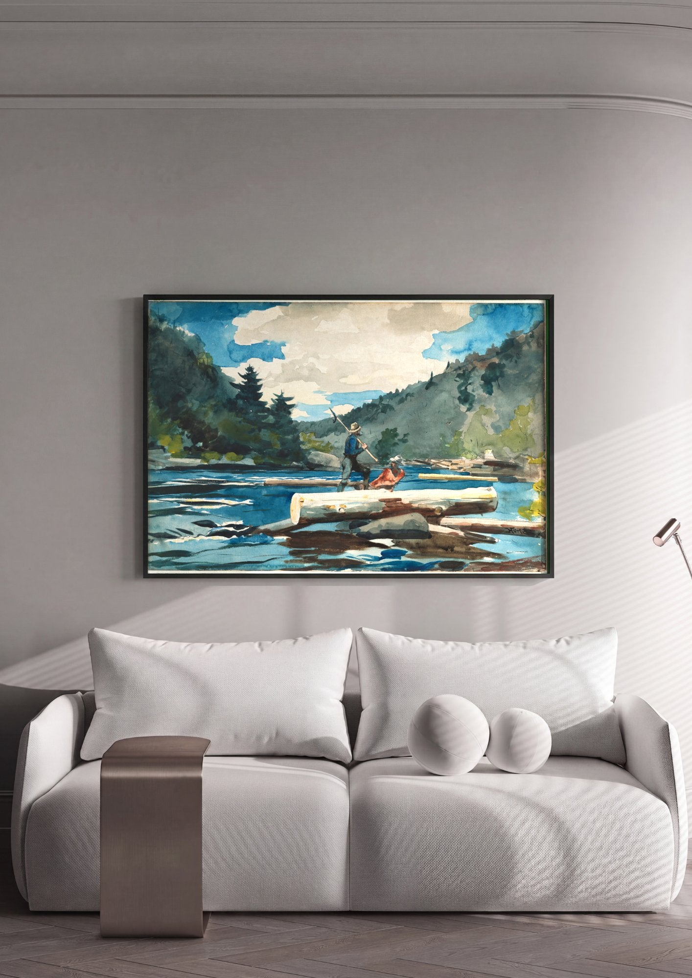 Quadro Decorativo 'The Trapper' - Winslow Homer em ambiente decorado