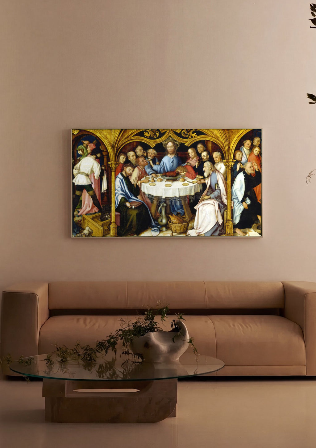 Quadro Decorativo A Ultima Ceia - Hans Holbein, o Jovem em ambiente decorado