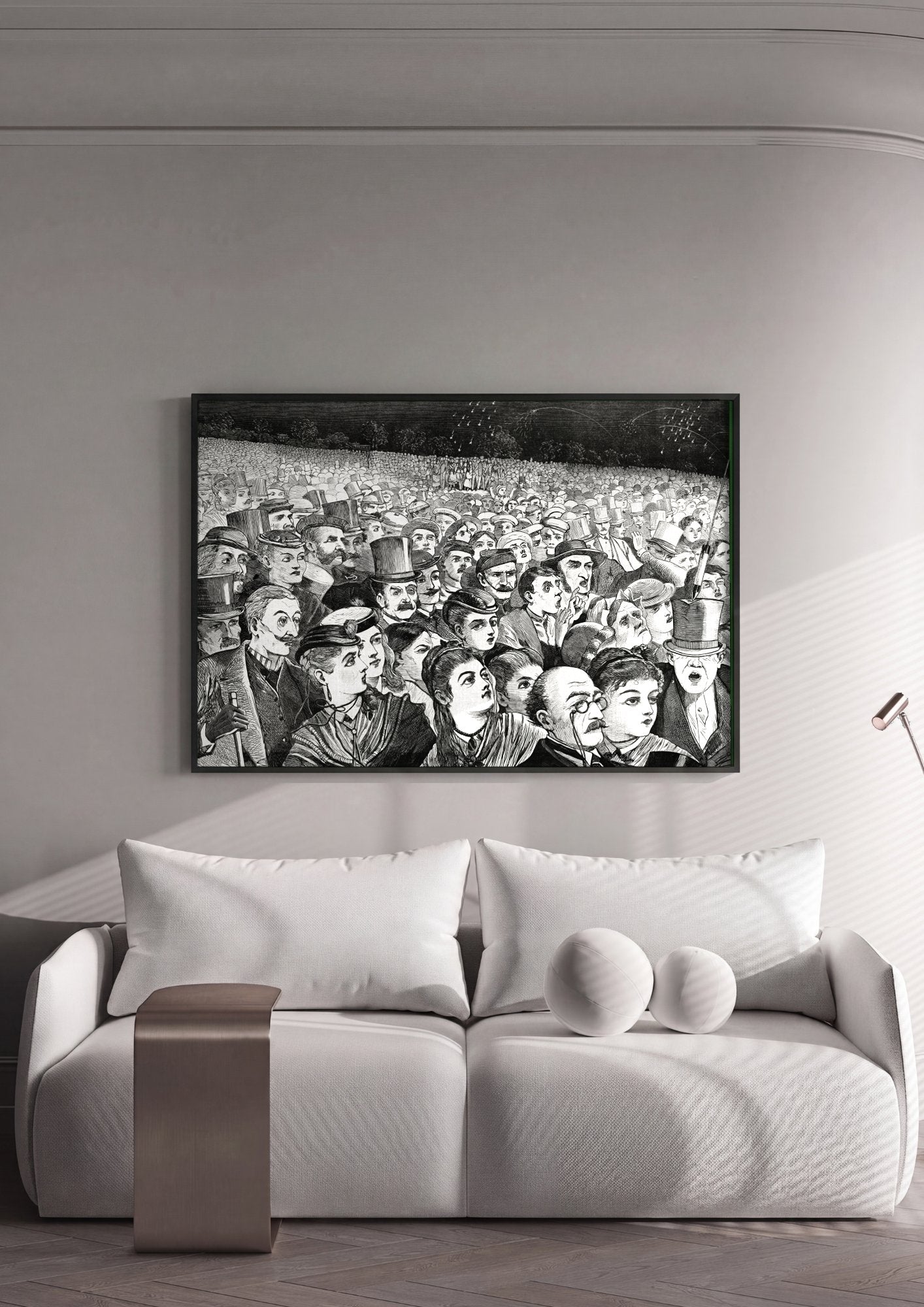 Quadro Decorativo A Multidão - Winslow Homer em ambiente decorado