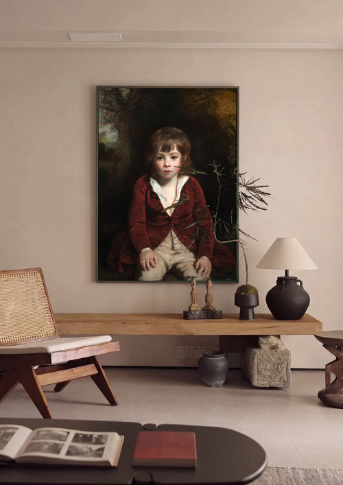 Quadro Decorativo 'Master Hare' - Sir Joshua Reynolds em ambiente decorado