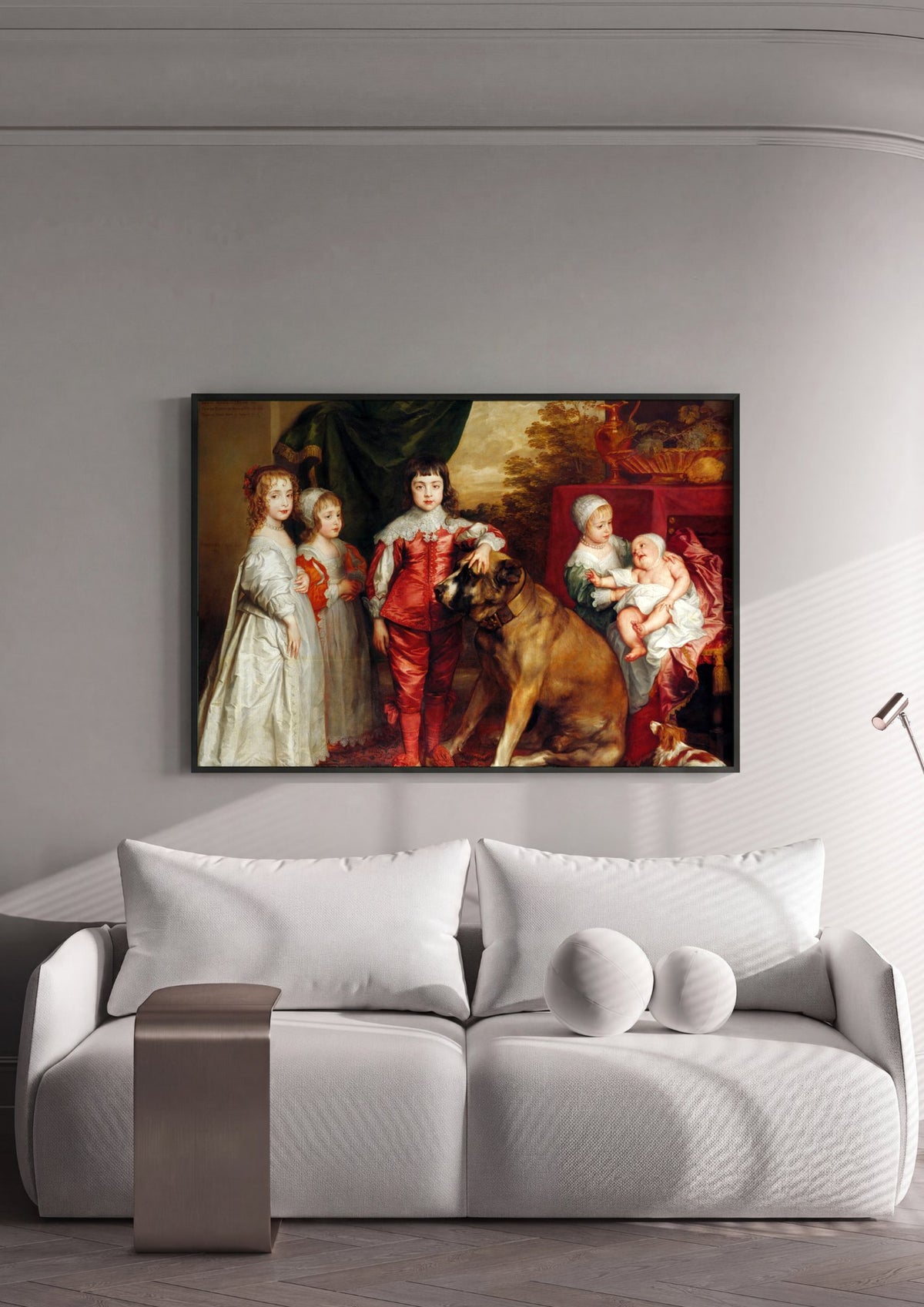 Quadro Decorativo Os Filhos de Carlos I - Van Dyck | quadro emoldurado na parede