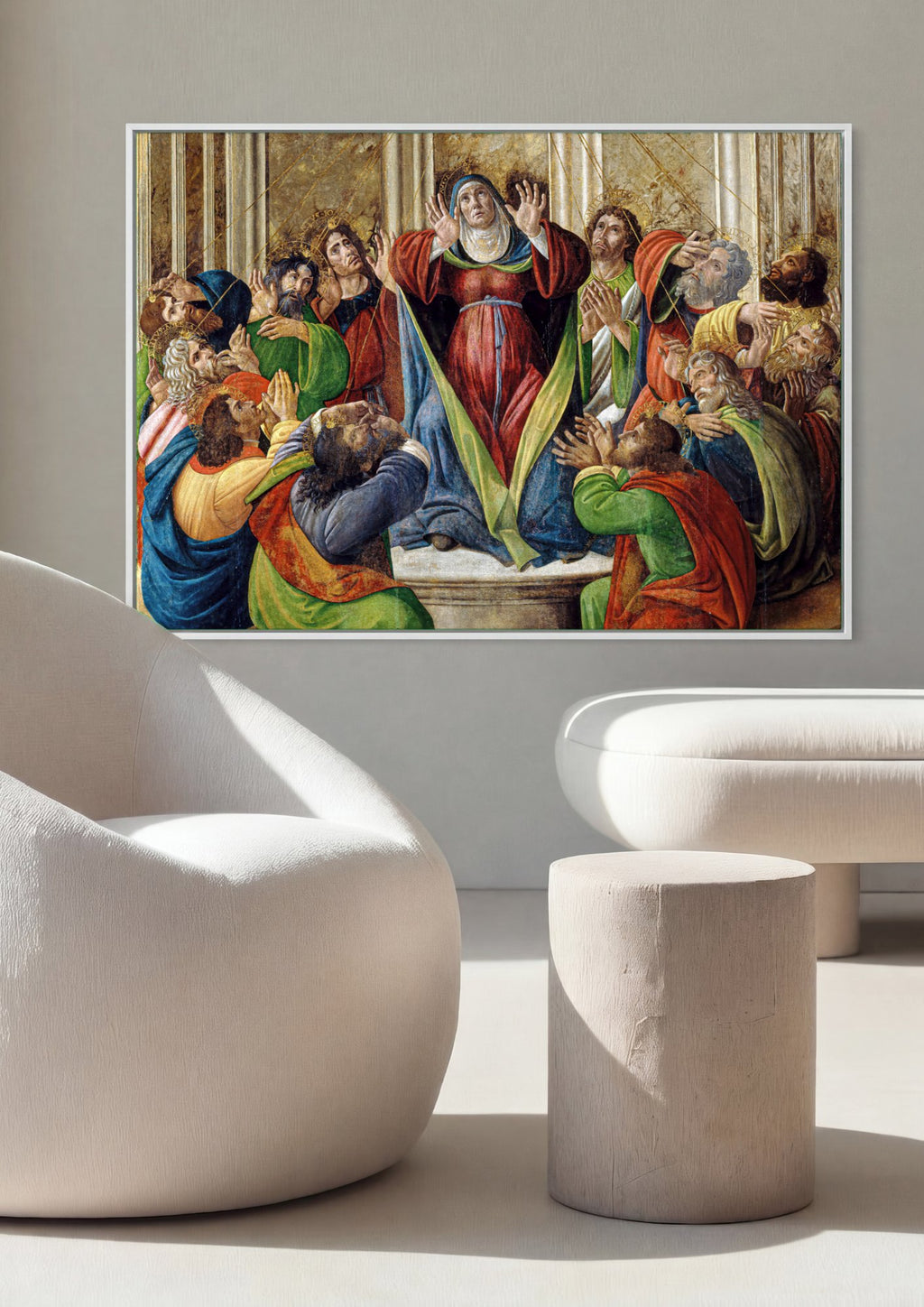 Quadro Decorativo Pentecostes - Botticelli | quadro emoldurado na parede