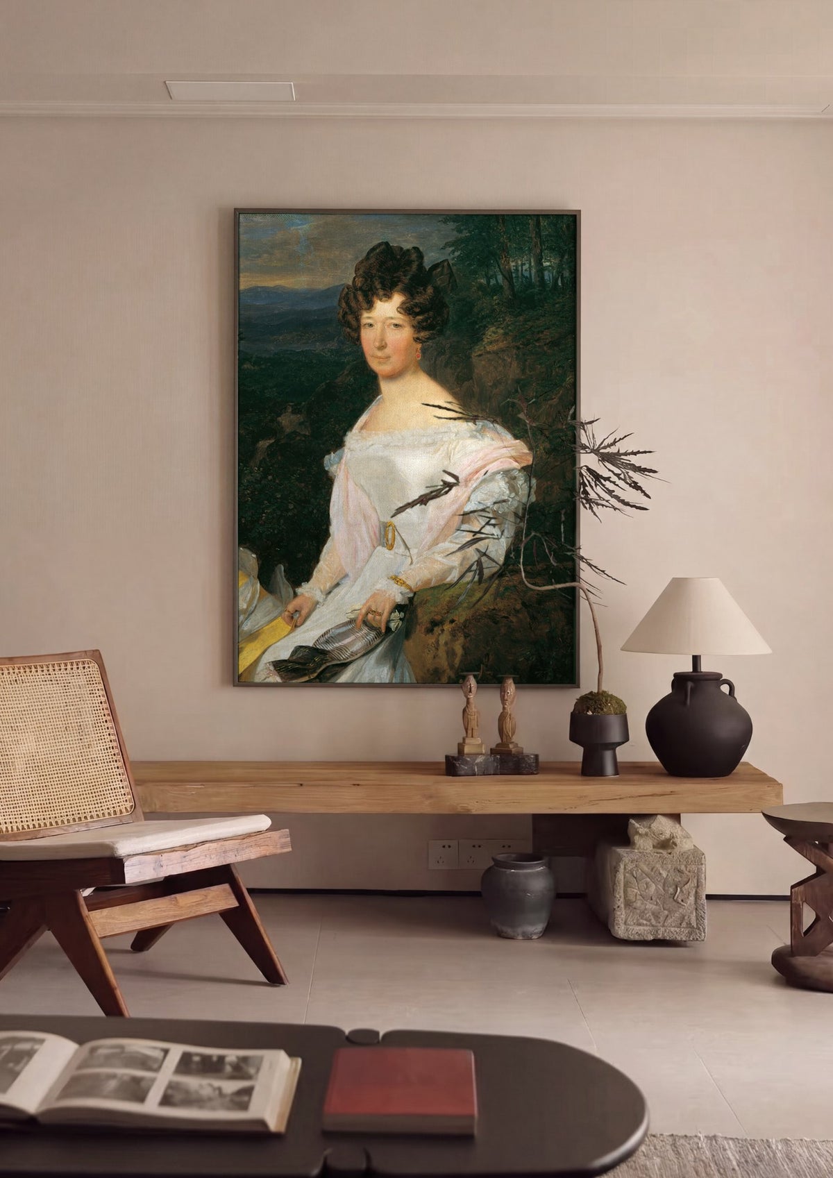 Quadro Decorativo Retrato Feminino - Ferdinand Georg Waldmüller | quadro emoldurado na parede