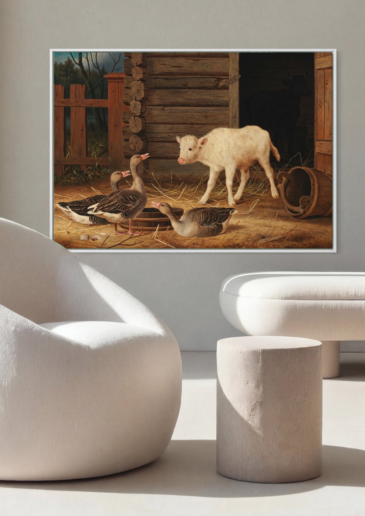 Quadro Decorativo Cenas de Fazenda - Ferdinand von Wright | quadro emoldurado na parede