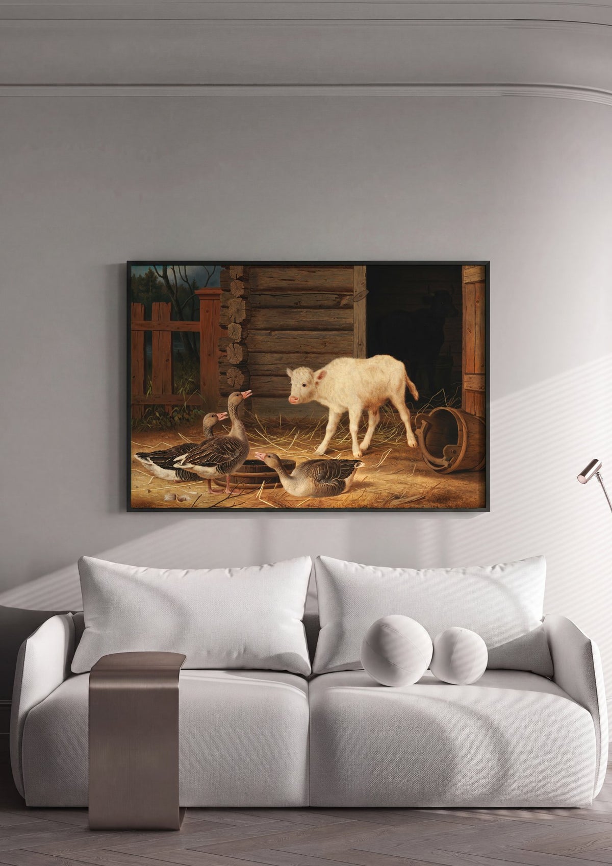 Quadro Decorativo Cenas de Fazenda - Ferdinand von Wright | quadro emoldurado na parede