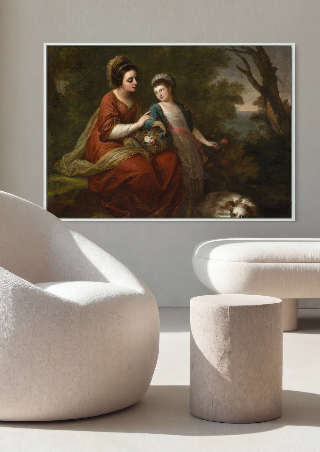 Quadro Decorativo A Mãe e a Filha - Angelica Kauffmann | quadro emoldurado na parede