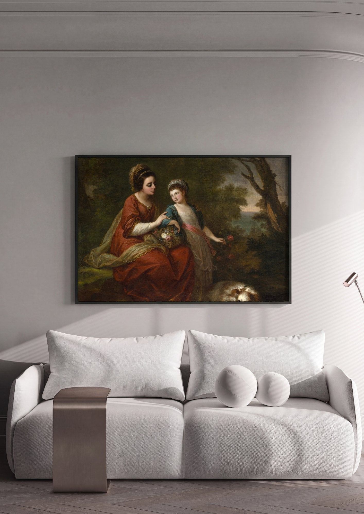 Quadro Decorativo A Mãe e a Filha - Angelica Kauffmann | quadro emoldurado na parede