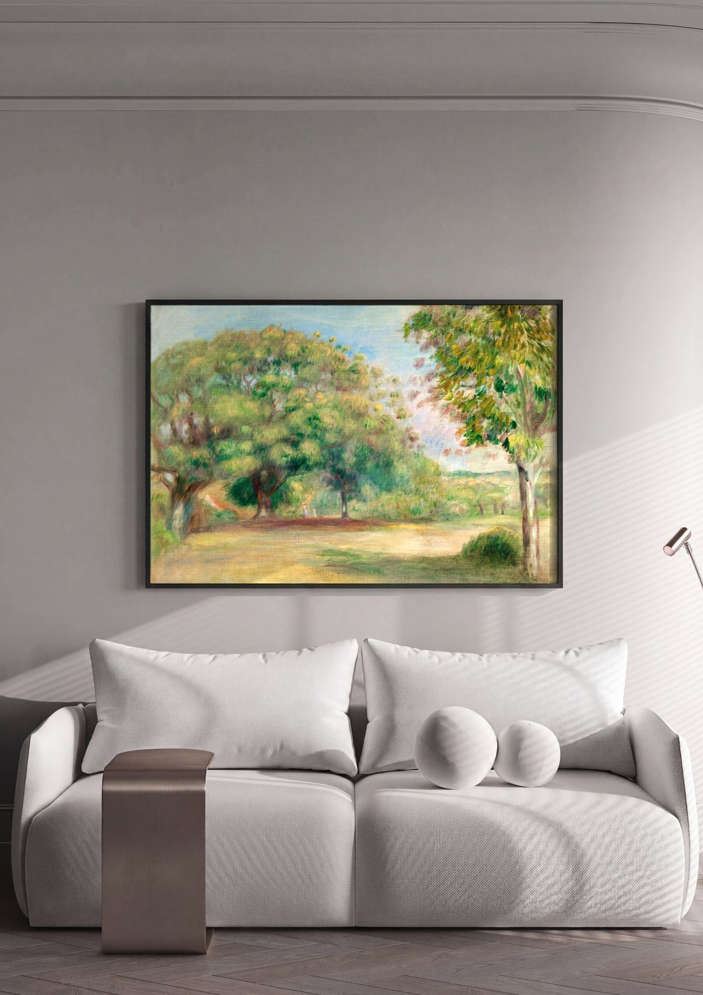 Quadro Decorativo Campo Arborizado - Renoir | quadro emoldurado na parede