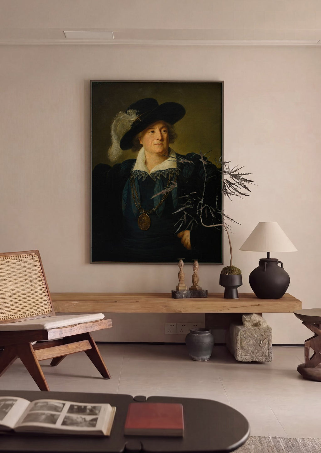 Quadro Decorativo Retrato de Joseph-Marie Vien - Elisabeth Vigée Le Brun | quadro emoldurado na parede