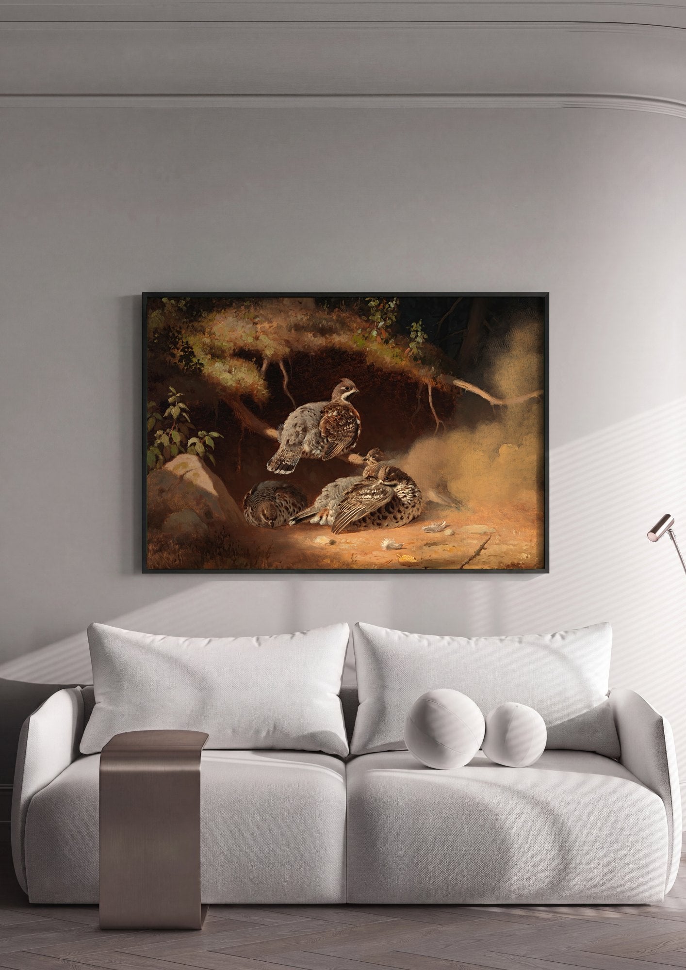 Quadro Decorativo Aves da Floresta - Ferdinand von Wright | quadro emoldurado na parede