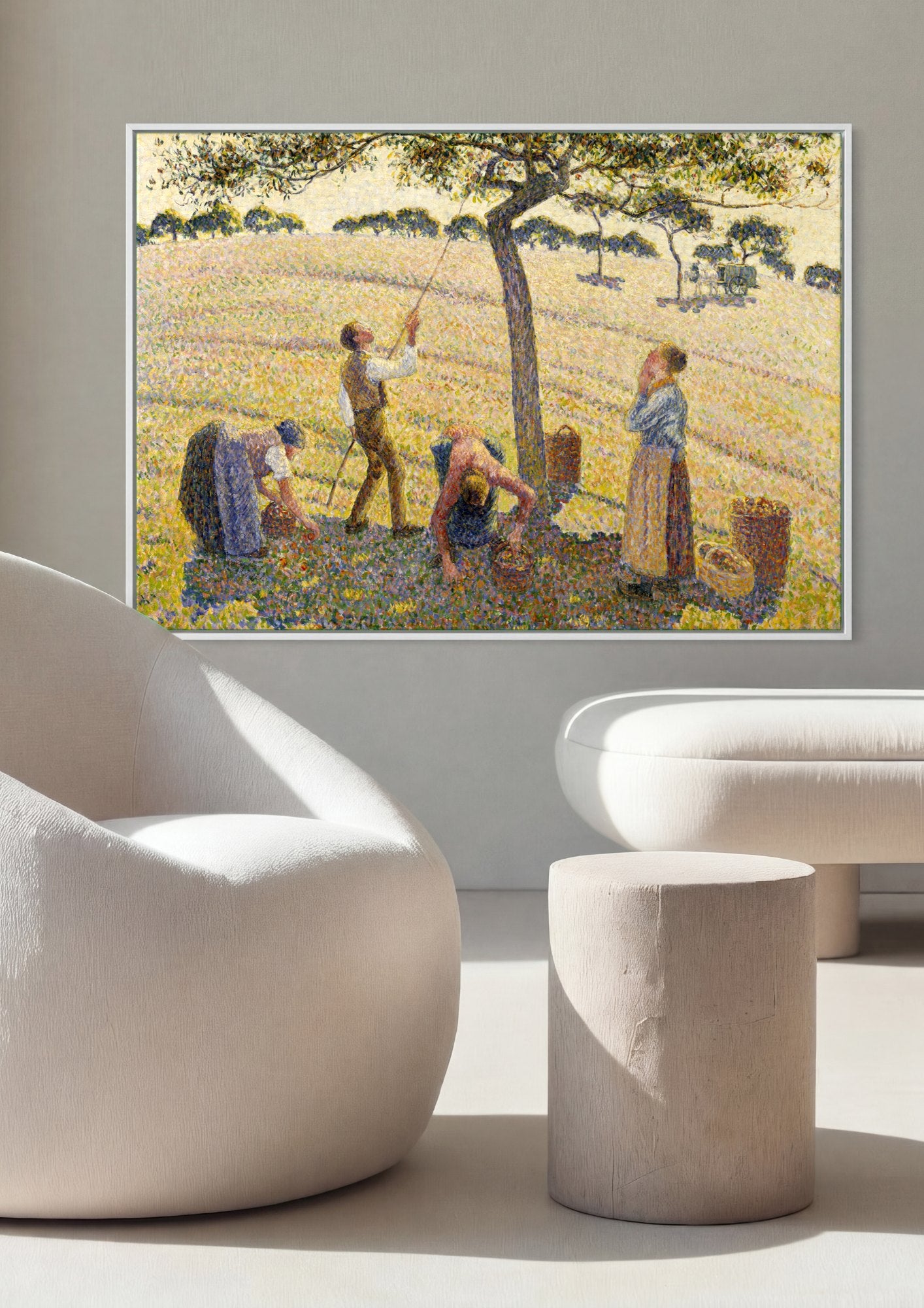 Quadro Decorativo A Colheita de Maçãs - Pissarro | quadro emoldurado na parede
