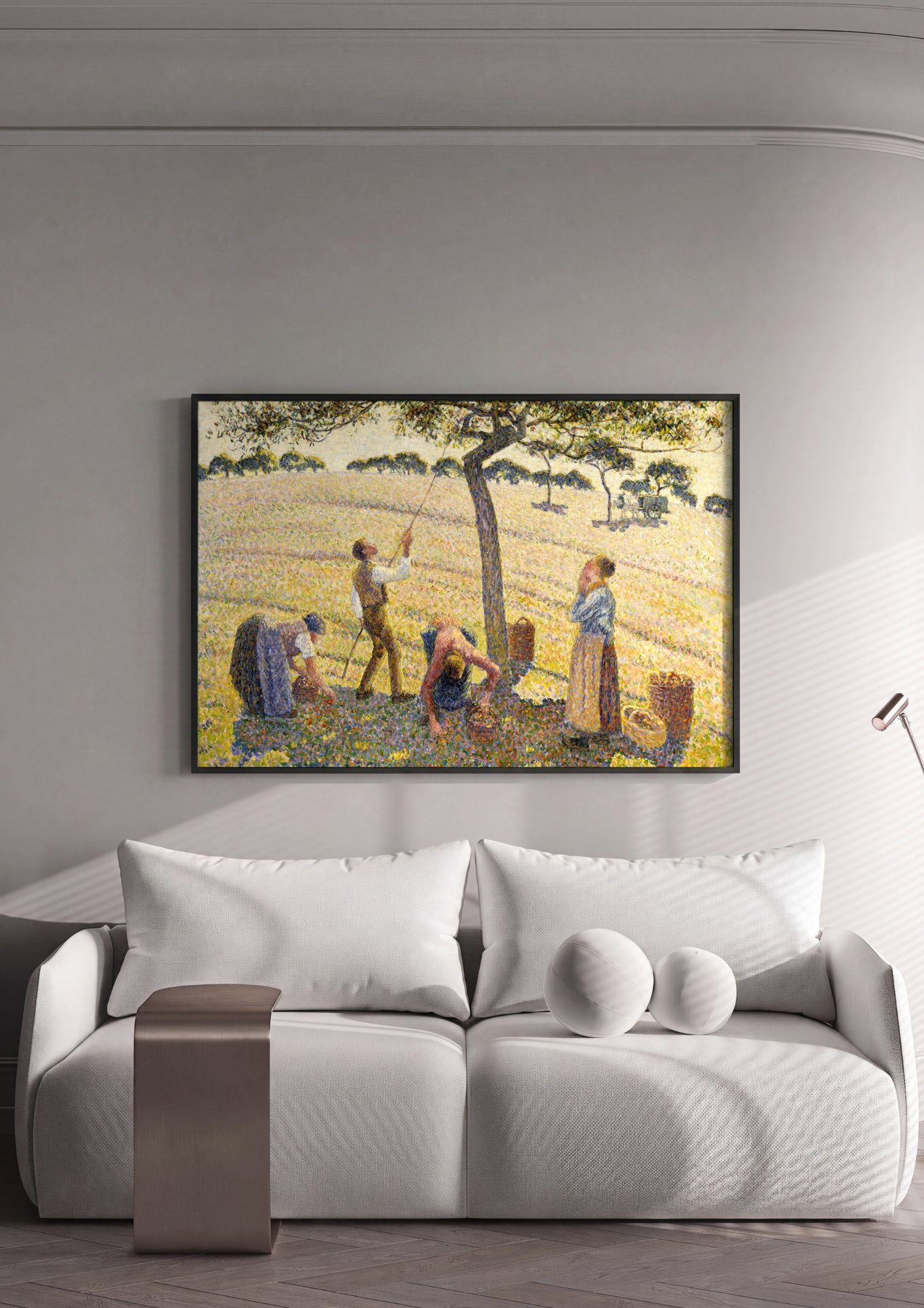 Quadro Decorativo A Colheita de Maçãs - Pissarro | quadro emoldurado na parede