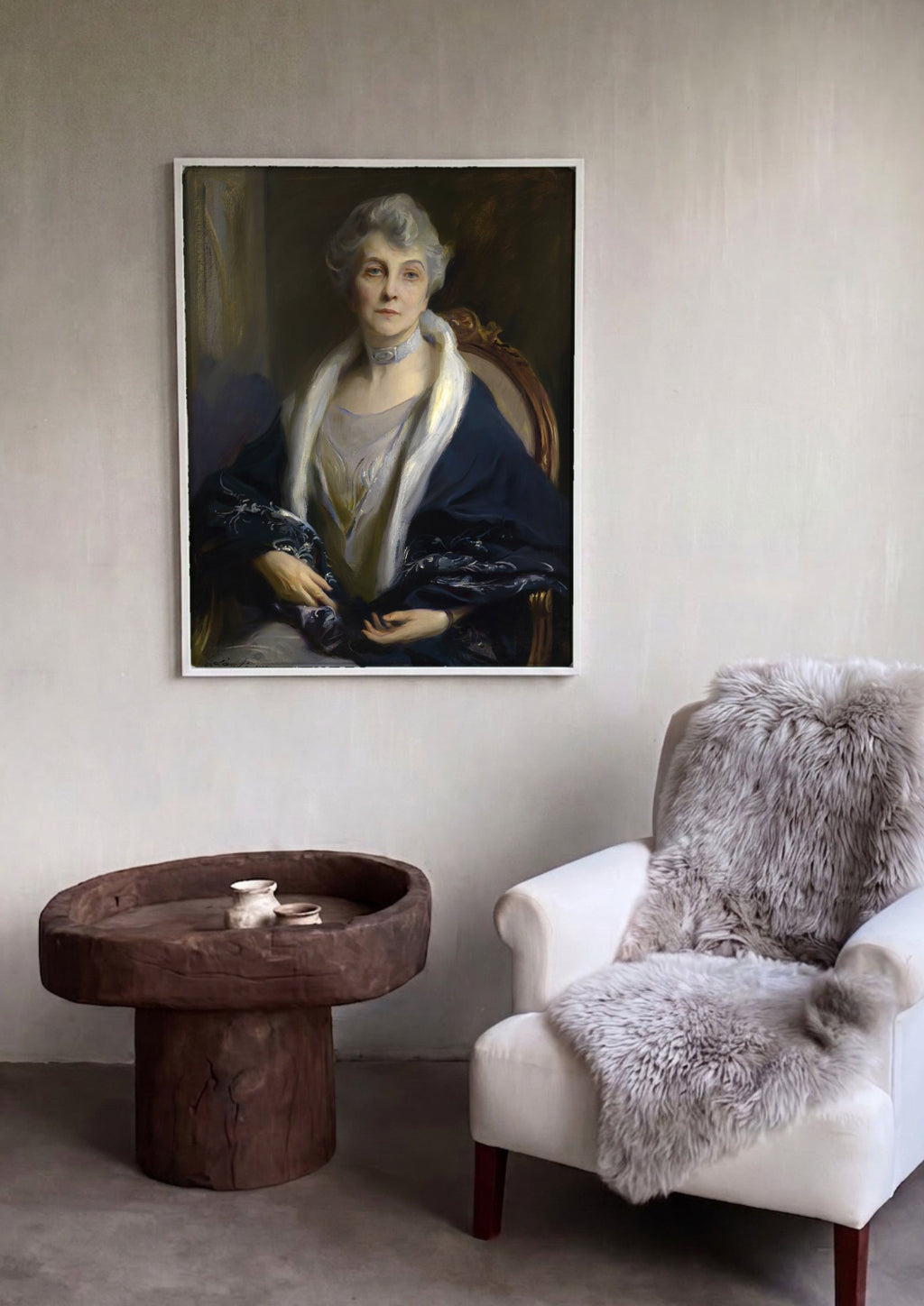 Quadro Decorativo Retrato de Senhora - Philip Alexius de László | quadro emoldurado na parede