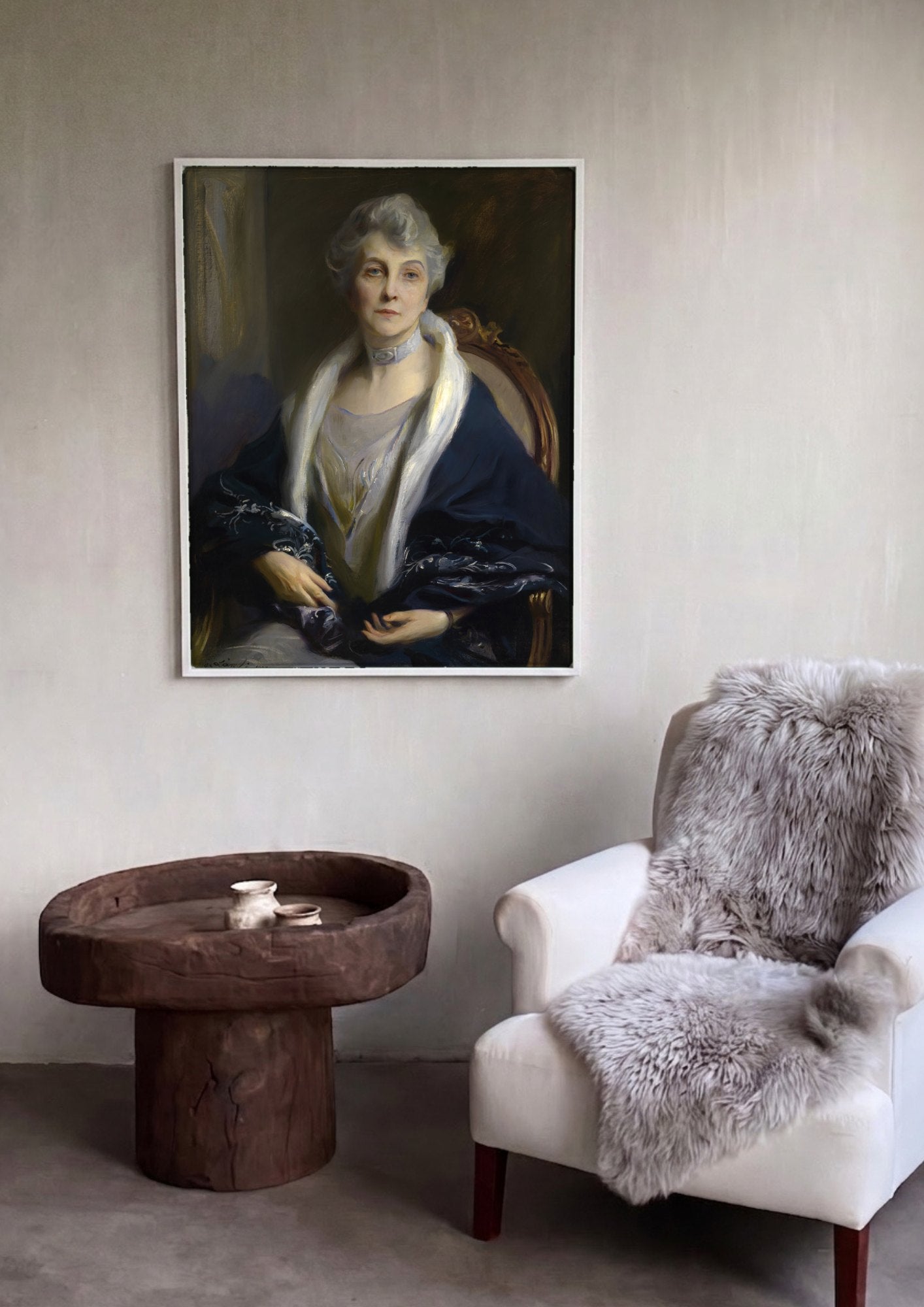 Quadro Decorativo Retrato de Senhora - Philip Alexius de László | quadro emoldurado na parede