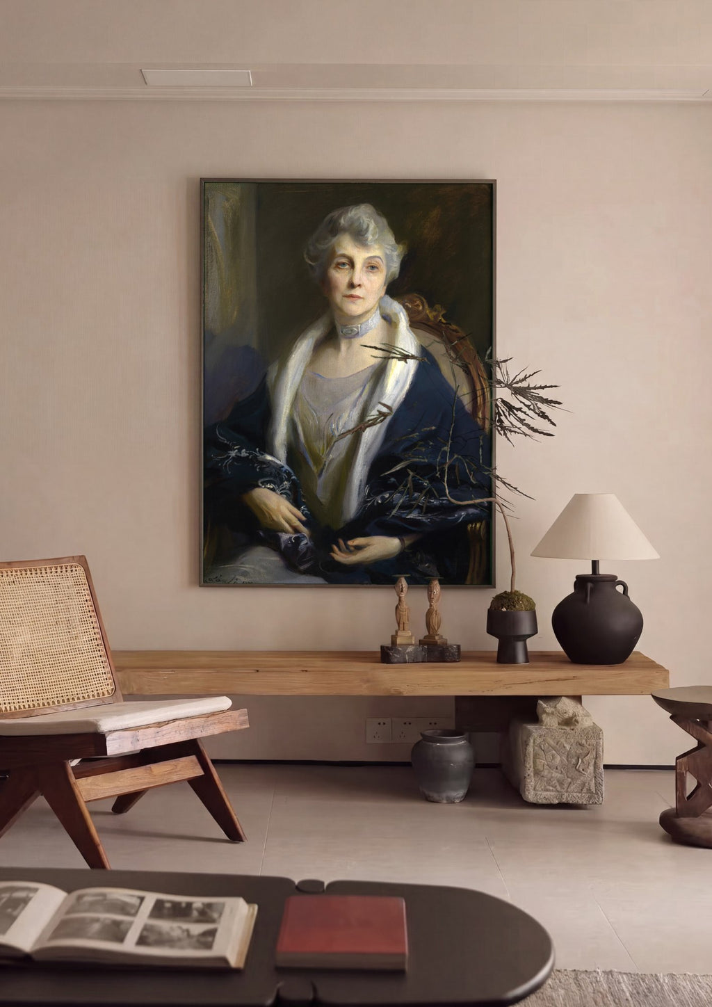 Quadro Decorativo Retrato de Senhora - Philip Alexius de László | quadro emoldurado na parede